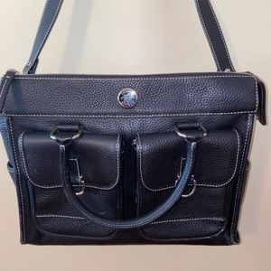Dooney&Bourke -Black, Double Pocket Tote with small matching clutch.